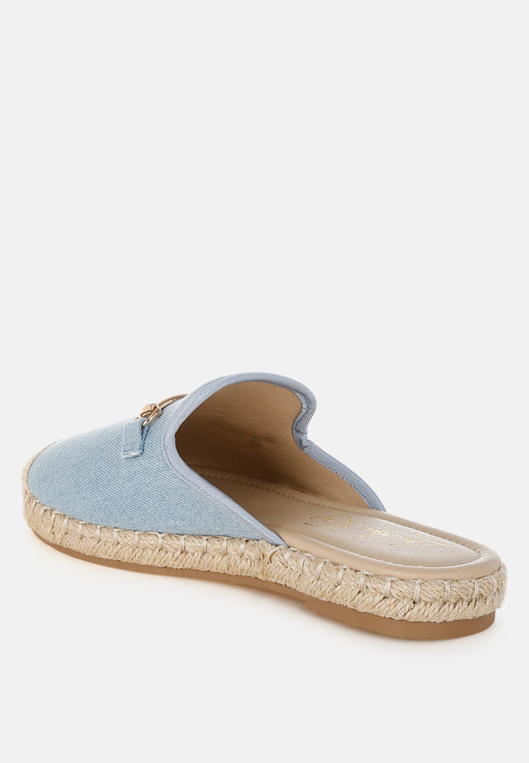 Midori Denim Slip-On Mules - Image 3