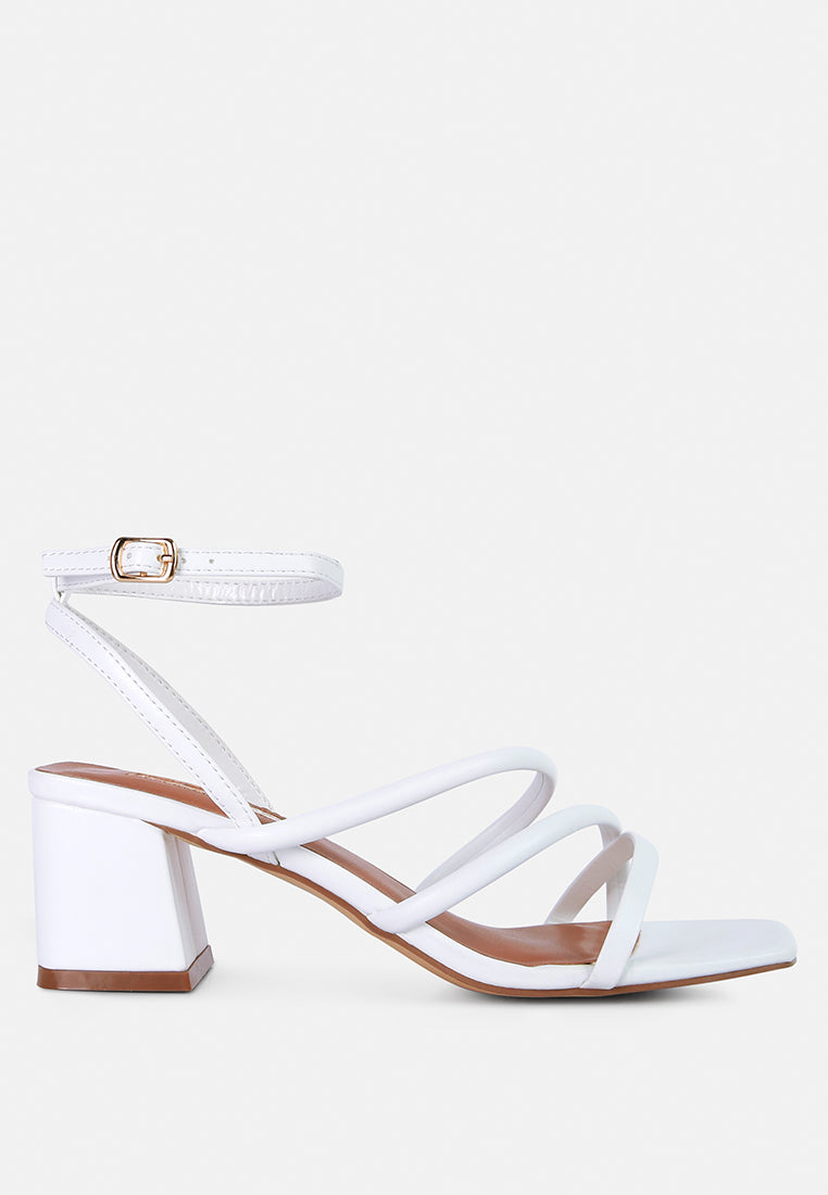 Right Pose Faux Leather Block Heel Sandals - Image 38