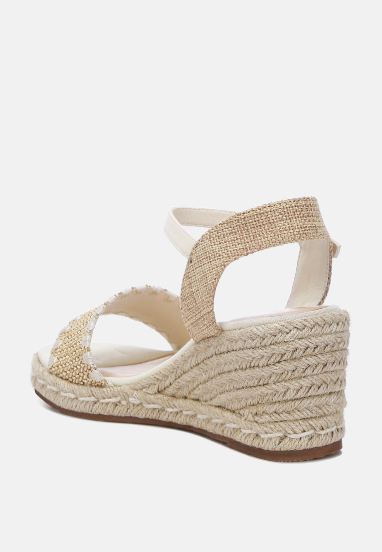 Lucas Raffia Wedge Heel Espadrilles - Image 3