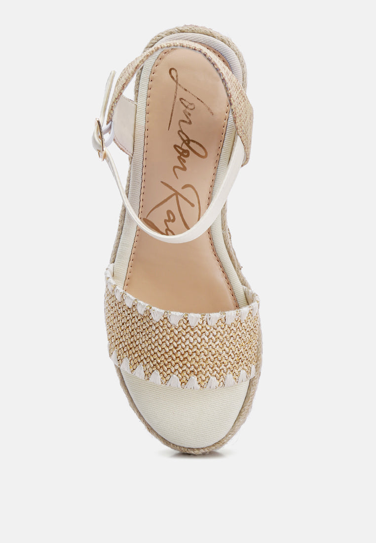 Lucas Raffia Wedge Heel Espadrilles - Image 4