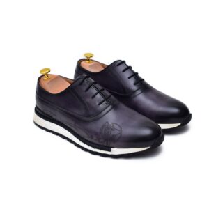 Archie - Black Leather Sneakers