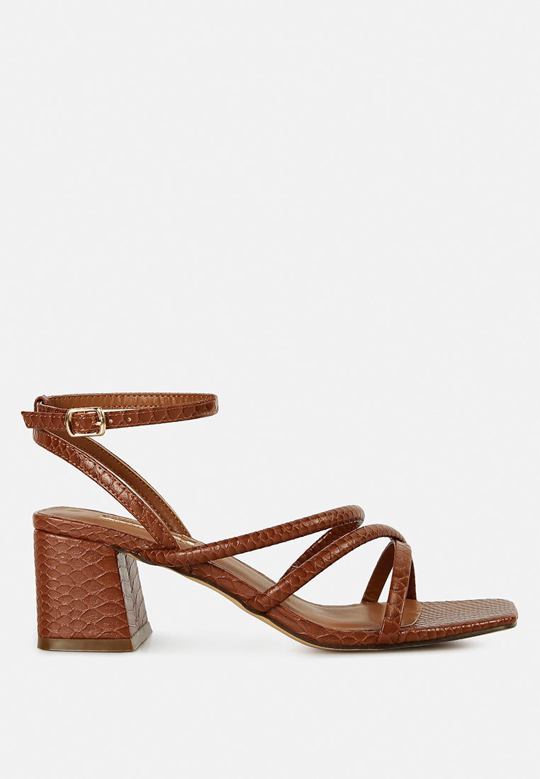 Right Pose Faux Leather Block Heel Sandals - Image 30