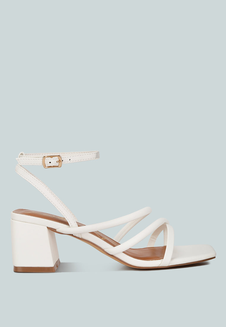 Right Pose Faux Leather Block Heel Sandals - Image 6